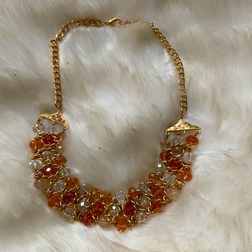 Beautiful bib style necklace. Hardly worn
